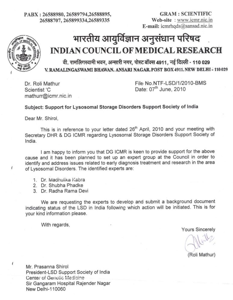 LSD Task Force by ICMR | Prasanna Shirol, Rare Disease Advocate