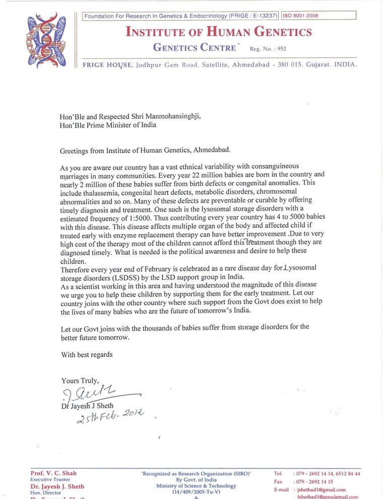 Letter to Hon'ble Prime Minister by Dr Jayesh Sheth about LSD ...